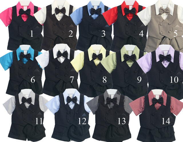 Boys Formal Vest Set w/Shorts, V22