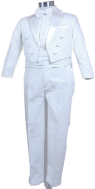 Infant & Children Tuxedo w/Tails IT2 Wte