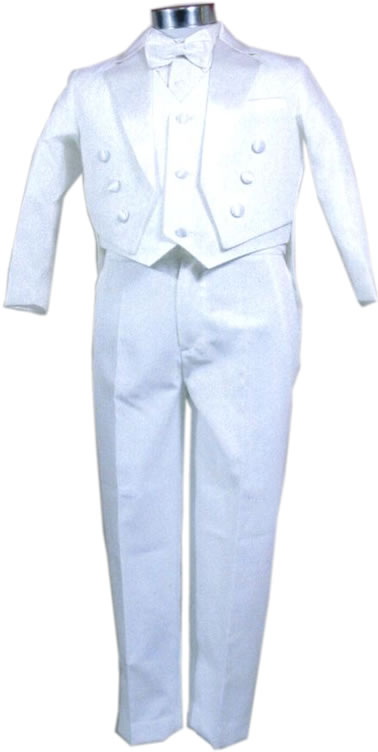 Infant & Children Tux w/Vest & Tails IT1 Wte