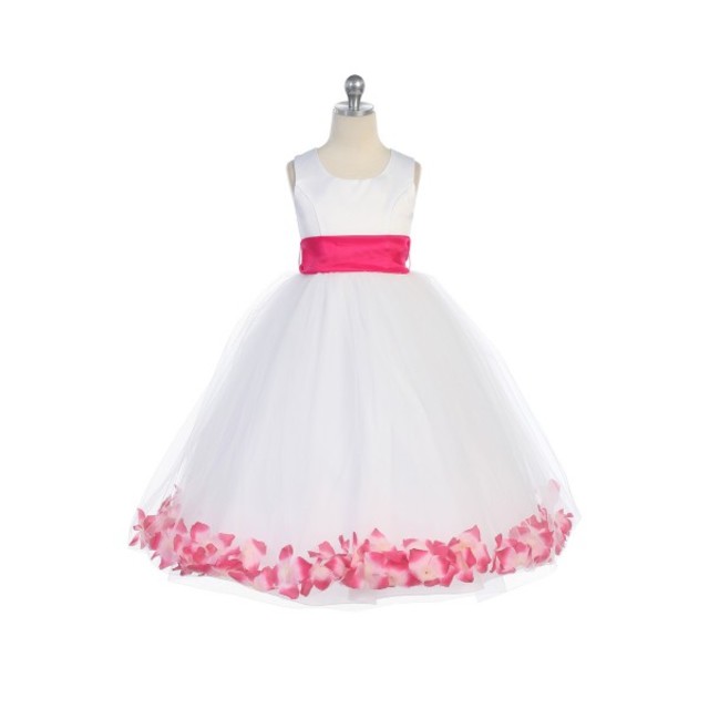 Flower Petal Child Princess Gown, J2100