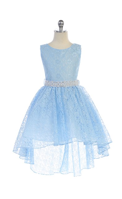 High Low Lace Girl Pageant Dress J374 