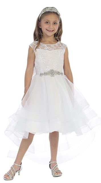 High Low Flowergirl Dress J3889