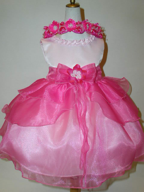 Satin & Organza Infant Dress, K224