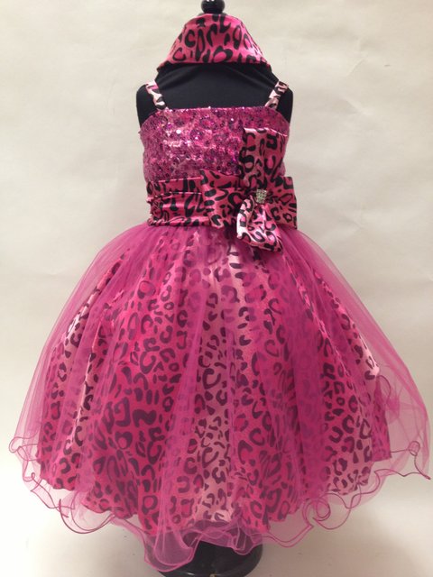 Leopard Tulle Pageant Dress, KL267