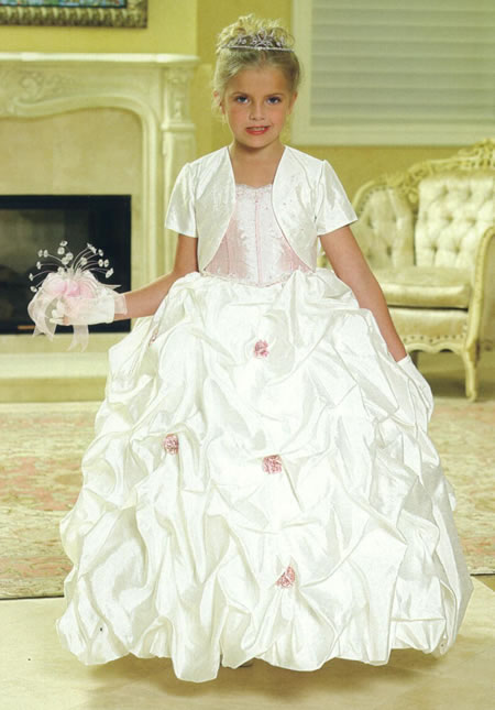 Beaded Pickup Child Formal Ballgown, MB621