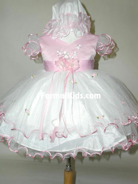 Baby Satin & Tulle Dress, J277