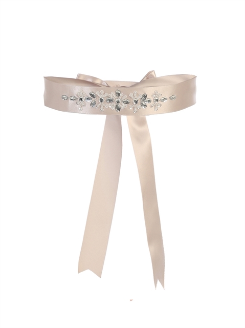 Beaded Flower Girl Dress Sash #3