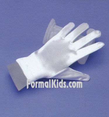 Children Satin Short Gloves