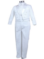 Infant & Children Tuxedo w/Tails IT2 Wte