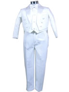 Infant & Children Tux w/Vest & Tails IT1 Wte