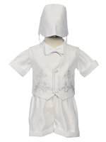 Cross Accented Boys Christening Set, CO2 