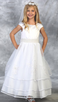 Satin Layered Flower Girl Dress J363