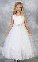 Embroidered Flower Girl Dress J370