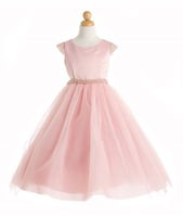 Pearl Accented Flower Girl Dress J391