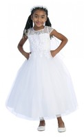 White Flower Girl Dress J529