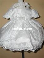 Baby Lace & Beaded Dress w/Train, K1400