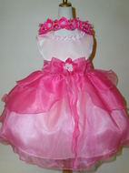 Satin & Organza Infant Dress, K224