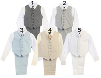 Boys Linen Vest Set, V24