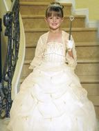 Satin & Organza Beaded Pageant Gown, MB801