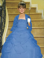 Satin & Organza Beaded Pageant Gown, MB801