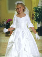 3/4 Sleeve, Tiered Skirt, Holy Communion Gown, MB805 