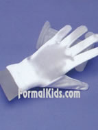 Children Satin Short Gloves