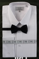 Infant  & Boys White Tuxedo Shirt