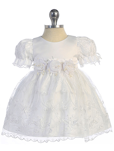 Embroidered Infant Dress, FG742